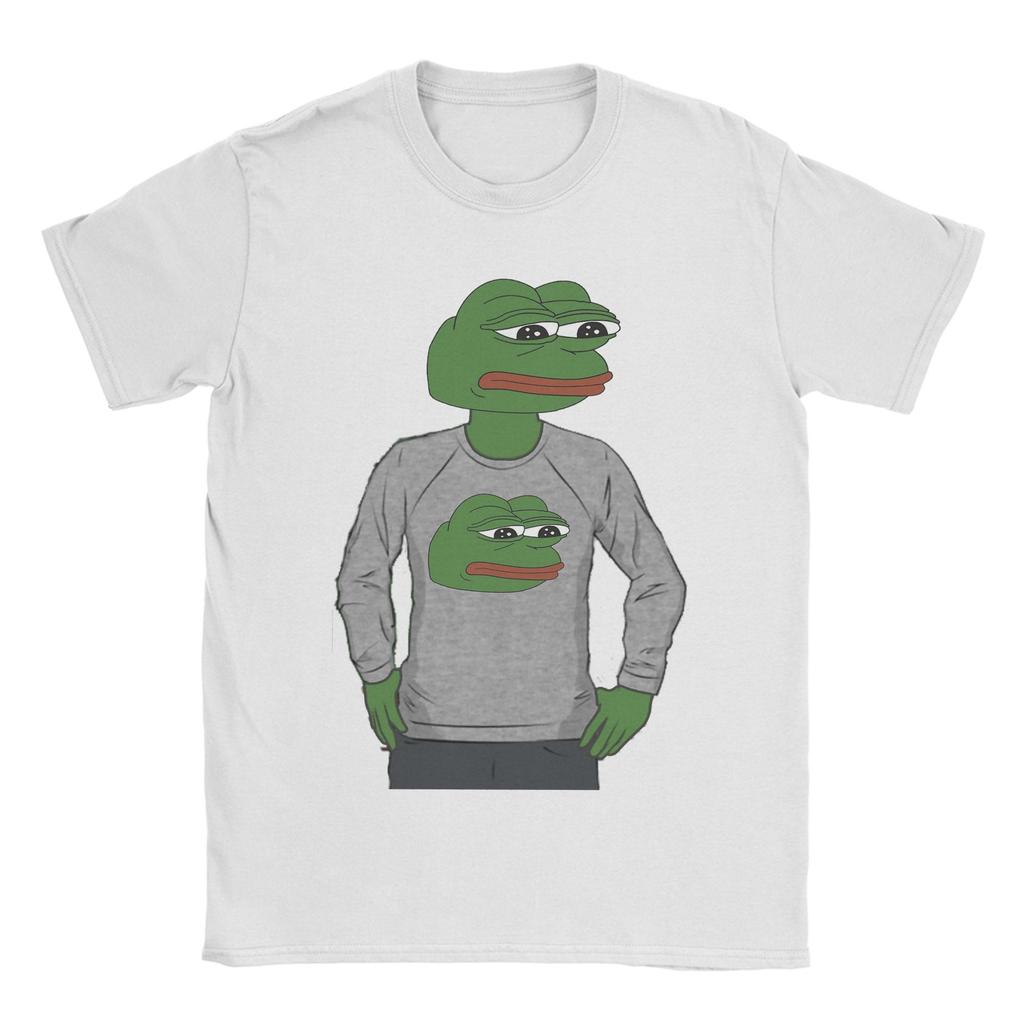 Men's P-pepe Frog Sad T Shirt 100% Cotton Clothes Funny Short Sleeve Round Neck Tees Plus Size T-Shirt