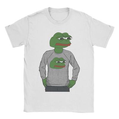 Men's P-pepe Frog Sad T Shirt  100% Cotton Clothes Funny Short Sleeve Round Neck Tees Plus Size T-Shirt