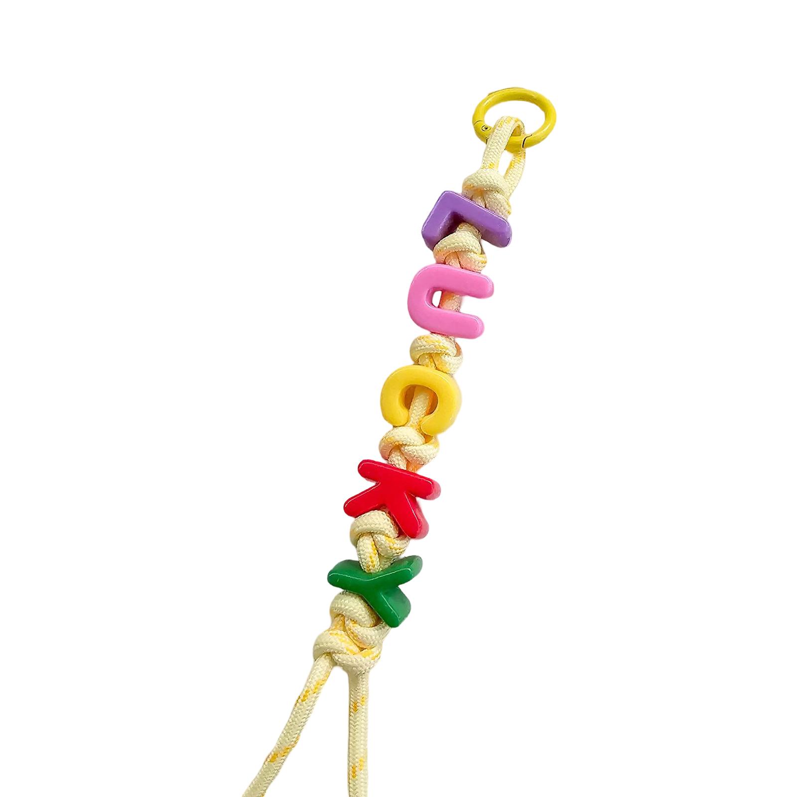 

Colorful Alphabet Bead Bag Charm Personalized Design Bag Hanging Pendant for Trendy Fashion Statement and Unique Style 4