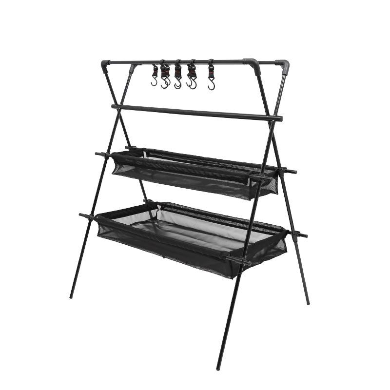 Aluminum Alloy Portable Folding Tripod Storage Rack for Outdoor Camping