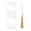 20Pieces Clear Acrylics Bookmarks with Tassels 0.94x5.5In Unfinish Paintable Bookmarks for Painting Handmade Art Craft