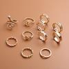 Bohemian Creative Drip Vintage Geometric Ring Full Diamond Shining Serpentine 11-Piece Combination Joint Ring