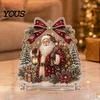 Xmas Party Table Centerpieces Christmas Faux Diamond Painting Tabletop Ornaments, Beginner-Friendly DIY Acrylic Rhinestone Art Supplies Craft