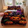 3pcs bedding set Halloween Pumpkins Includes 1 Comforter + 2 Pillowcases, Without Pillow Inserts, Soft Comfortable, Lightweight Breathable,