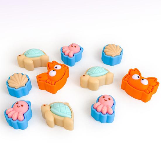 Keychain 3D Printing Sea Animal Design Turtle Crab Octopus Portable Pendant Decompression Stress Relief Key Chain