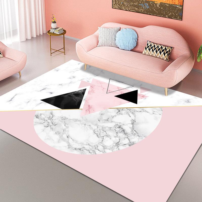 Retro Geometric Style Living Room Carpet Bedroom Bedside Carpet Modern Minimalist Luxury Floor Mat