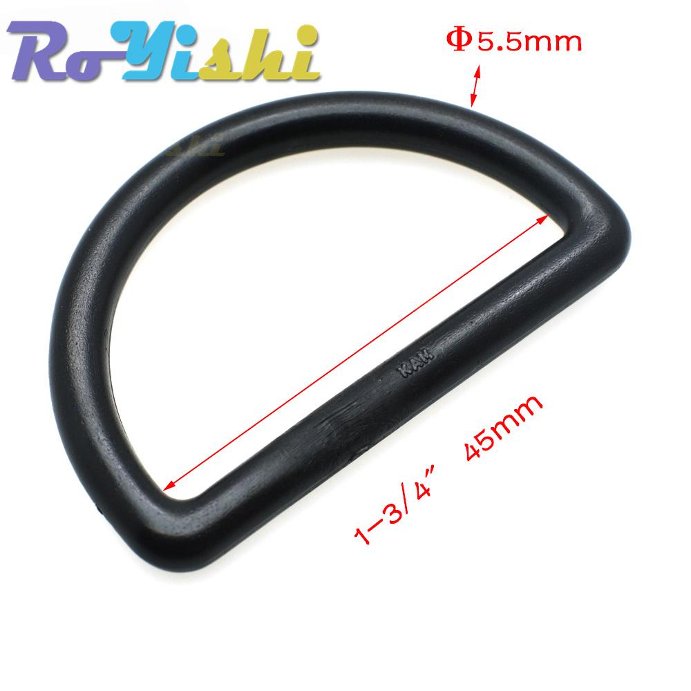 10 Stück/Packung Kunststoff D-Ring Schnallen Gurtbandgröße 10mm 12mm 15mm 20mm 25mm 30mm 38mm 45mm Schwarz