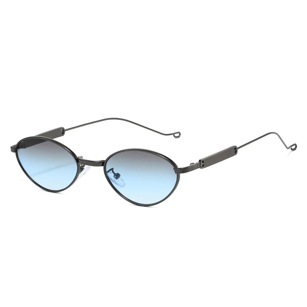 New Vintage Oval Frame Sunglasses Women Luxury Metal Frame Sunscreen Eyeglasses Fashion Outdoor UV400 Sunglasses Men's Goggles