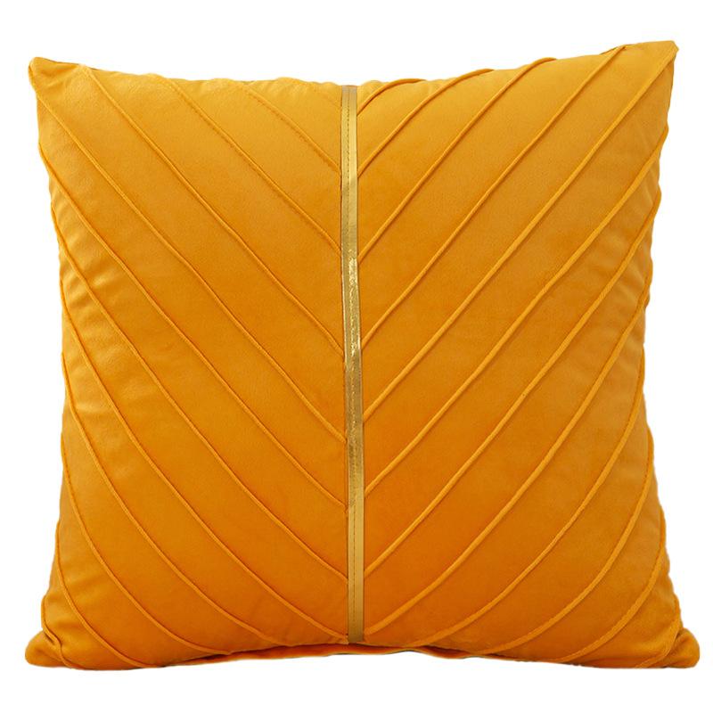Household Flannel Pillow Cover Cojines Simple Pure Color Sofa Splicing Pillowcase Dutch Velvet Cushion Covers 45X45 Home Decor