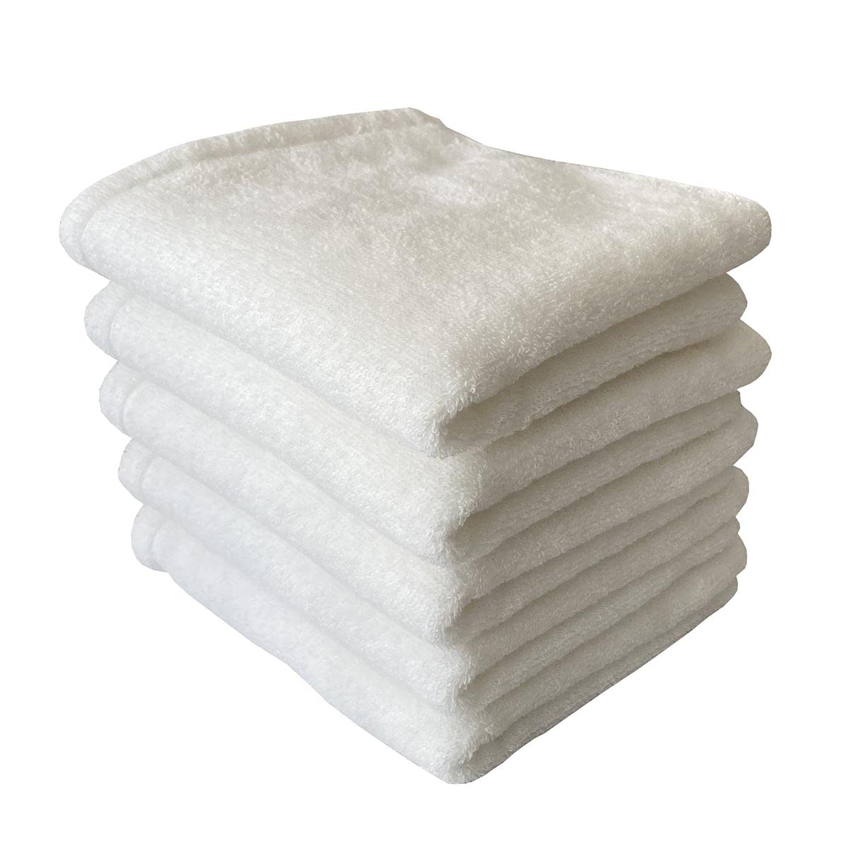 

Imabari Towels, Color Face Towels, 5-Piece Set, Antibacterial, 34x80cm, White