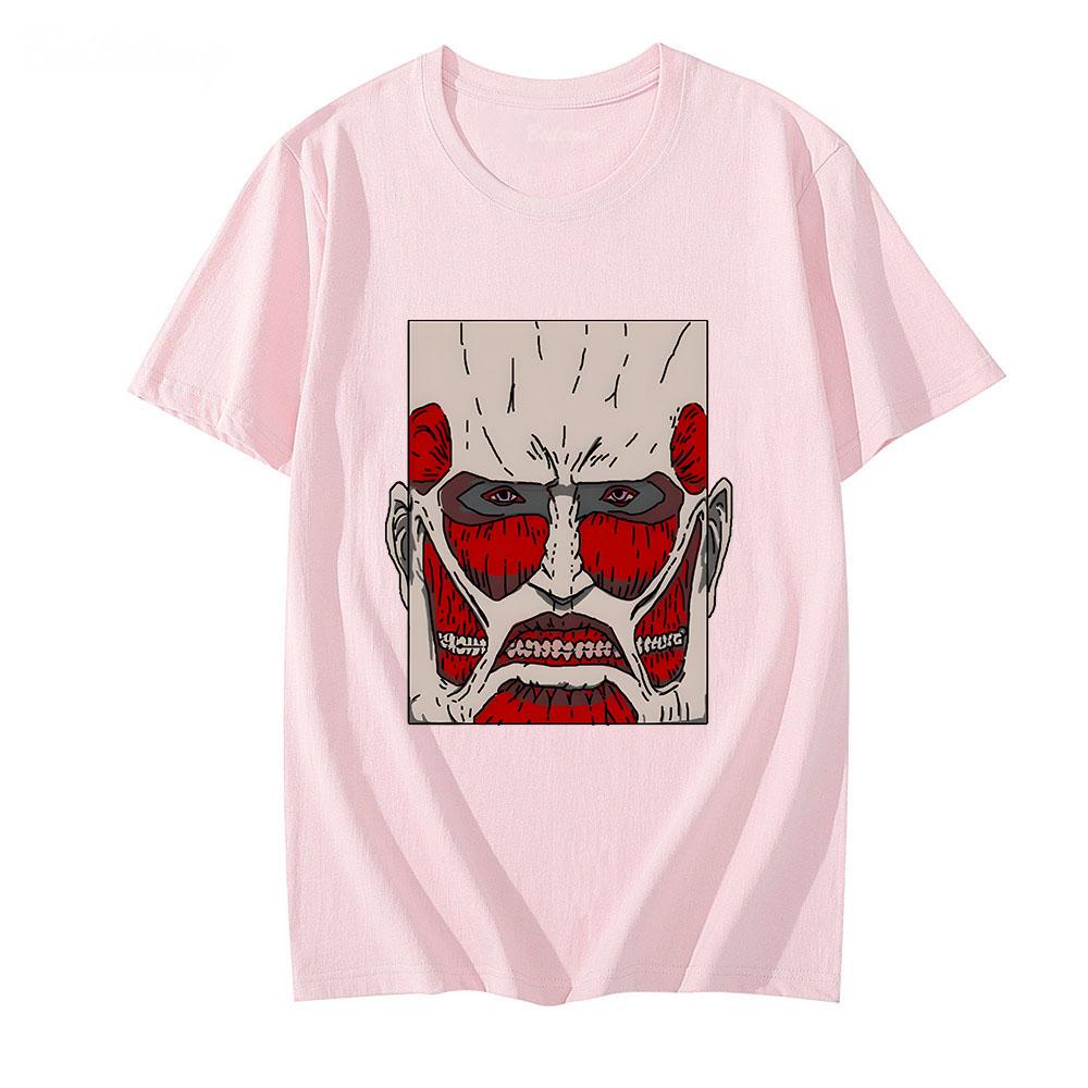 Attack On Titan & Colossus Titan T-shirts  Unisex Male Female Fashion Four Seasons T Shirts 100% Cotton Tshirts O-Neck High Street Graphic