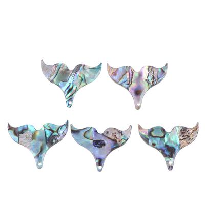 5Pcs Shell Fish Tail Pendants Charm Mother Of Pearl Shell For Diy Jewelry Making