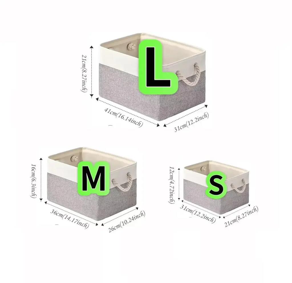 Large Capacity Sundries Sorting Box Splicing Folding Linen Storage Basket with Rope Handle for Baby Toy Clothing Socks Organizer