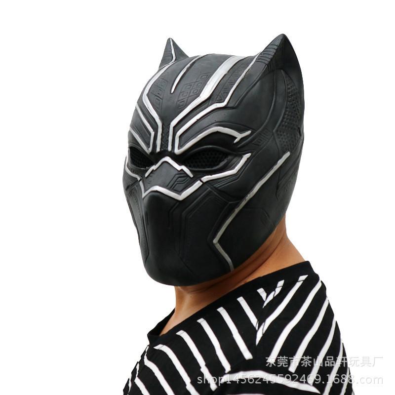 Cosplay Latexhandschuhe für Kostüm mit Black Panther Design