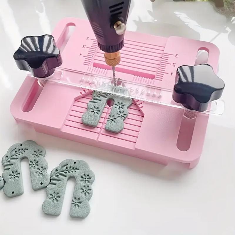 Polymer Clay Earring Drill Guide Piercing Tool For Clay Beads Hole Positioning Design Wear Resistant For Diy Jewelry Making
