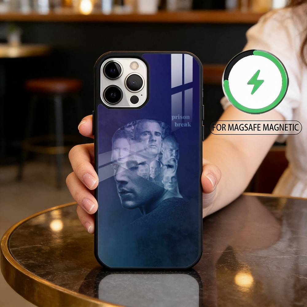 

Movie P-Prison B-Break Magnetic For Magsafe Wireless Charging Phone Case For iPhone17,16,15,14,13,12,11 Plus,Pro Max iPhone17