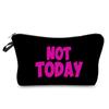 Women English Alphabet Print Cosmetic Bag Toiletries Organize Travel Storage Case 6696