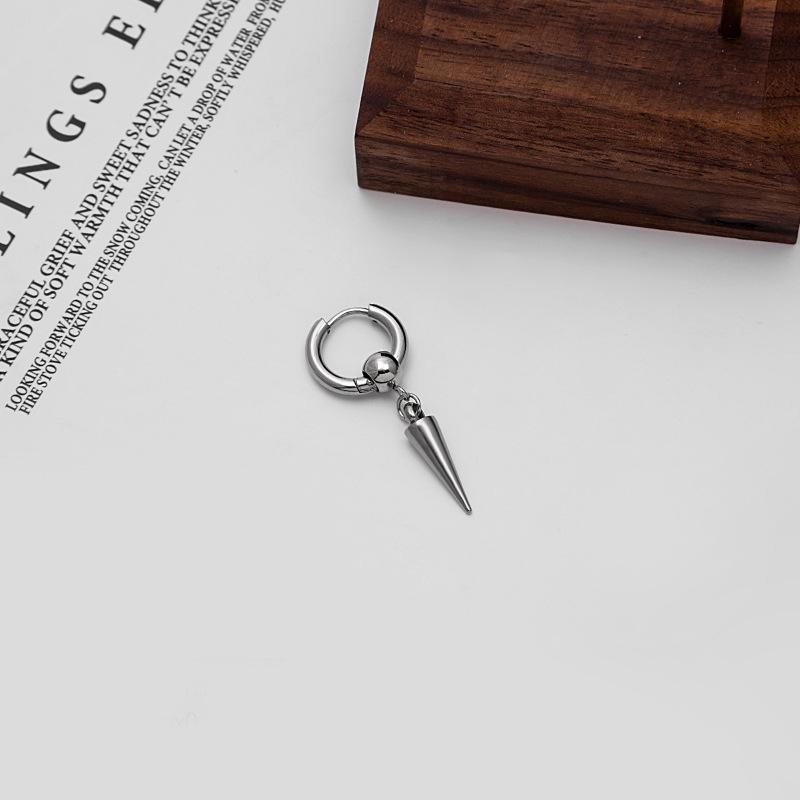 

Корейские серьги-кисточки из нержавеющей стали с заклепками в форме конуса и перьев