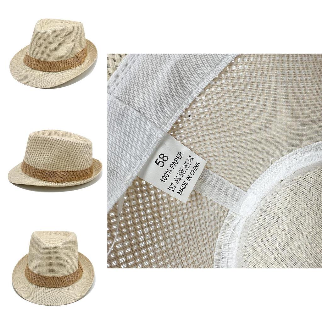 British Jazz Style Straw Hat For Men With Wide Brim Sun Protection For Beach And Casual Wear