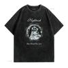 Vintage Gothic Rock Once World Tour  Weeping Angel Print Casual T Shirt vintage Washed fashion Breathable designer clothes