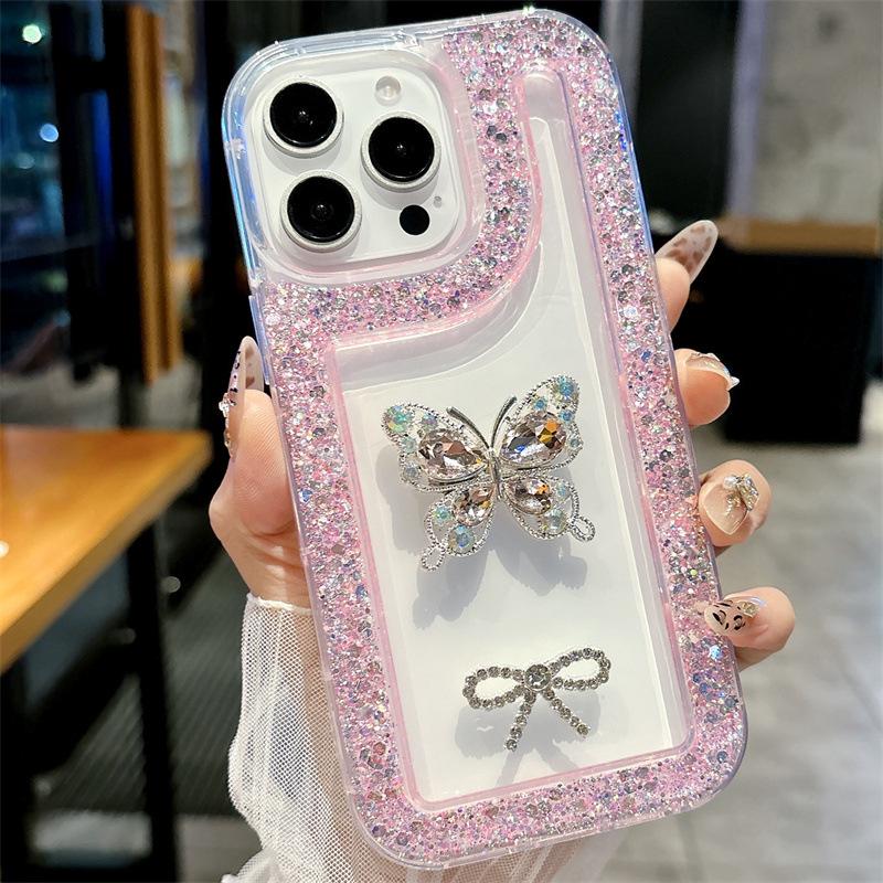 

Glitter Crushed Diamond Phone Case for Transsion HOT50, Bowknot SparkGO, Cross-border T8, K20/K30c SPARK GO 2023/POP7PRO/POP7/SMART7