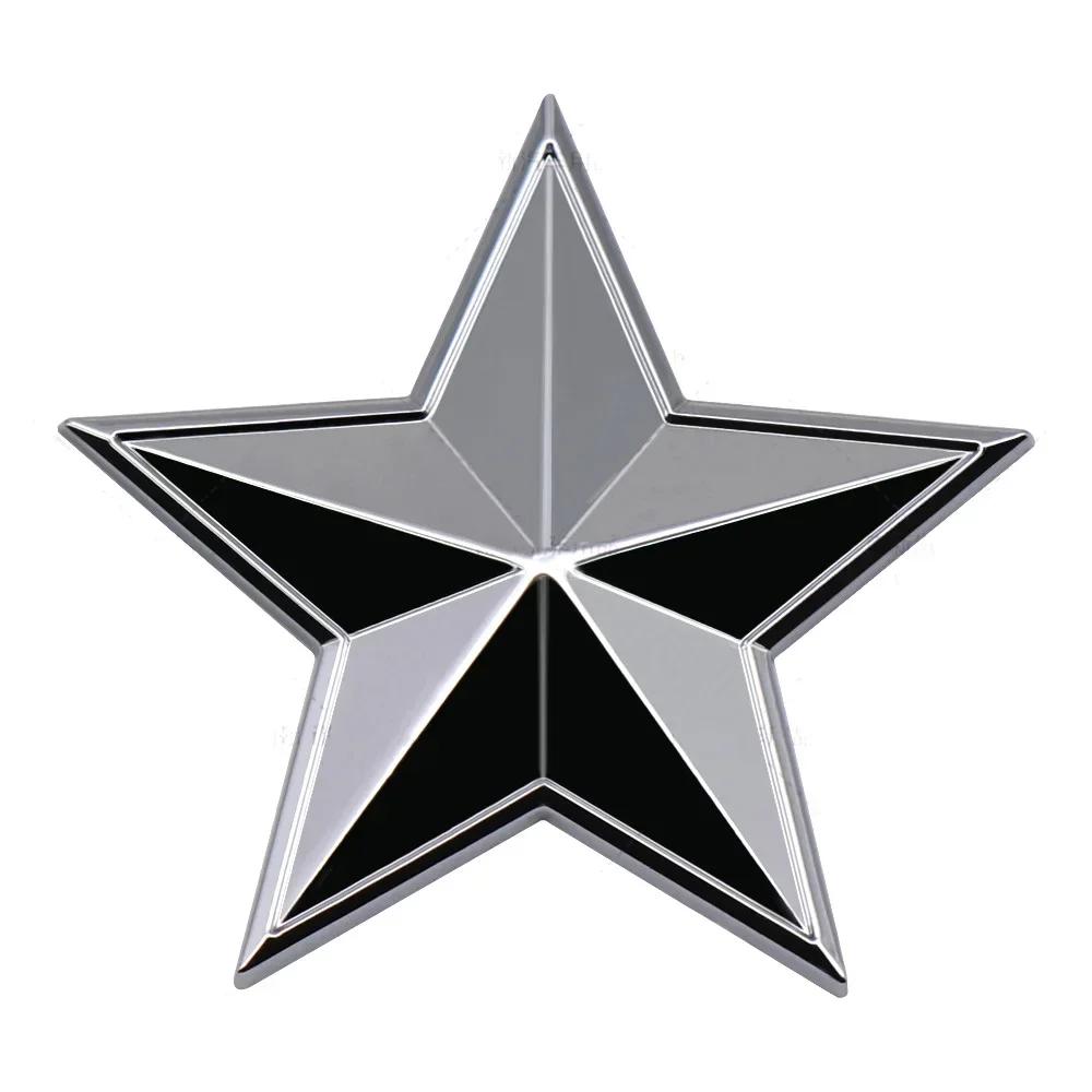3D Metal Five-pointed Star Logo Car Fender Emblem Sticker Rear Trunk Badge Decal for Nissan Honda MINI Jaguar KIA Lexus Volvo