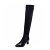 Over-knee boots Long boots Autumn and winter new high-heeled velvet warm and comfortable cowhide pointed fashion boots Long boots