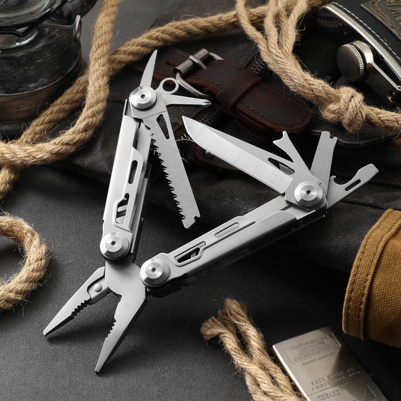 Folding Multifunctional Needle-nose Pliers & Small Knife for Outdoor Camping
