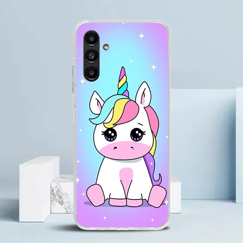 Pink Unicorn Rainbow Phone Case For Samsung Galaxy A17 A37 A57 A16 A15 A14 A13 A56 A55 A54 A53 A36 A35 A34 A33 A26 A25 A24 A23 G