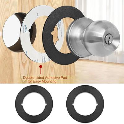1/2 Pezzi Piastre Rotonde per Pomello Porta Autoadesive Resistenti ai Graffi Semplice Installazione Copertura Maniglia Porta Riempitivo Fissaggio Piastre di Riparazione