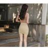 Korean Dongdaemun Slim High-Waisted Light Beige Pleated Short Skirt for Women