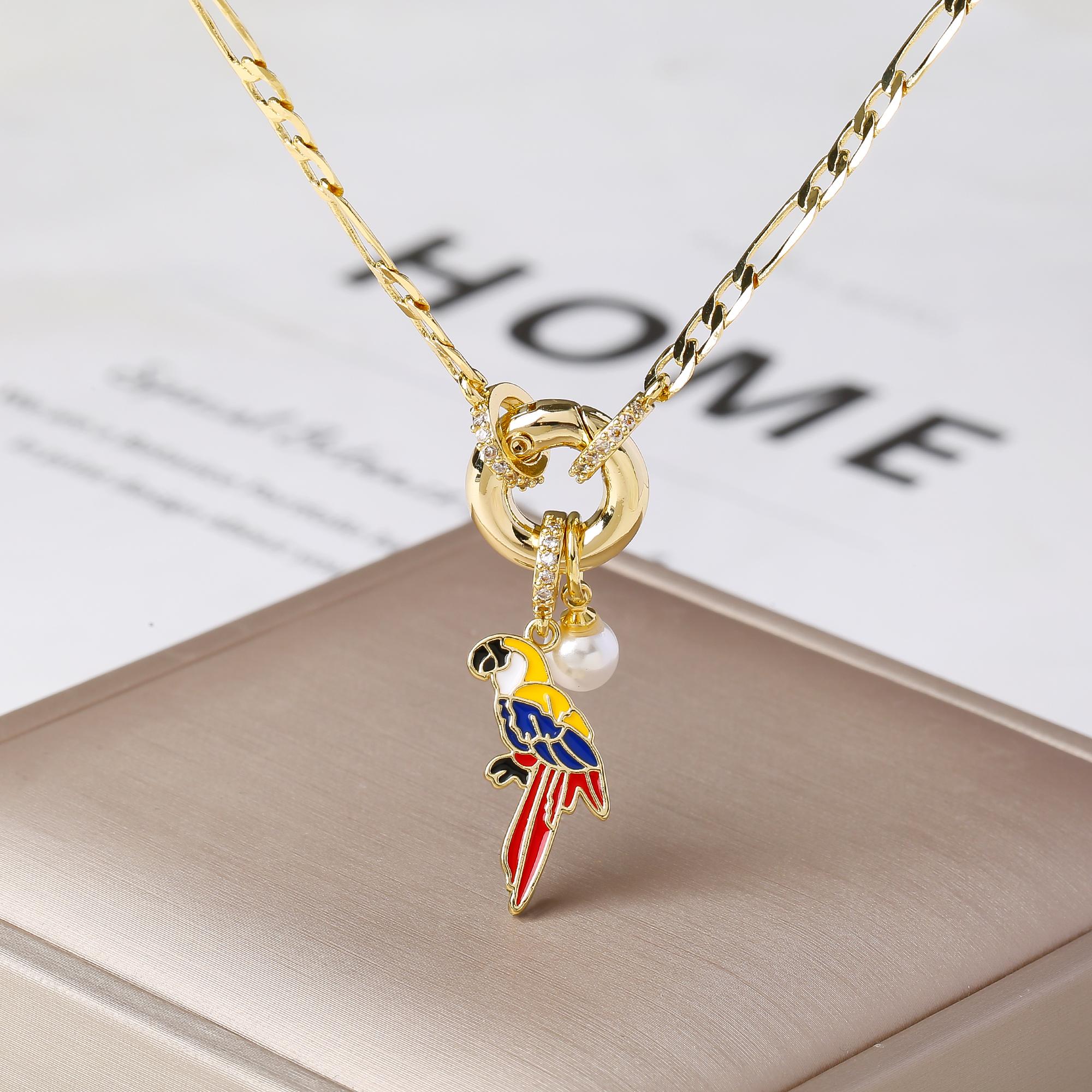 Venezuela Flag Metal Enamel Pendant Necklace Creative Bird Violin Heart Charm Neck Choker New Trend Zircon Gift for Men Women