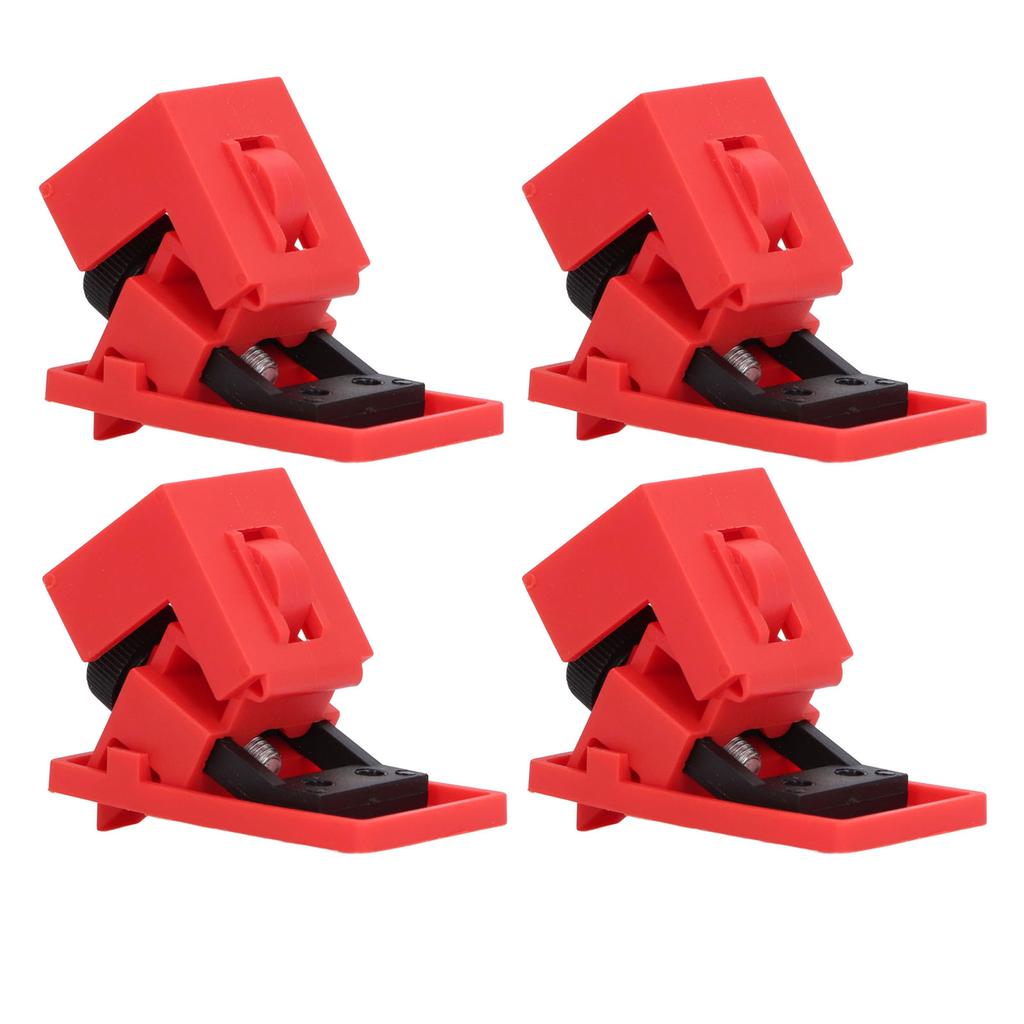 4 Pcs Circuit Breaker Lockout Device High Temperature Resistant Clamp On Single Pole Breaker Lock Out 120 277V