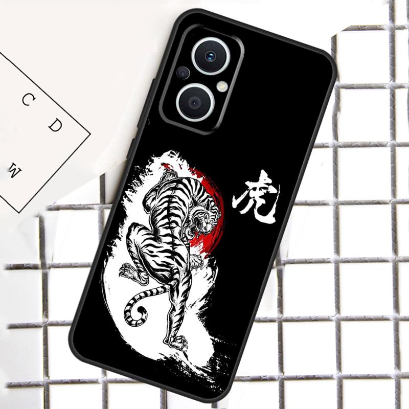 Japanese Tiger For OPPO Reno 13 14 12 11 10 Pro 11F 12F 13F 14F 7 8 Lite 8T OPPO Find X5 X6 X8 X9 Pro Case
