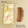 Premium Black Gold Sandalwood Comb: Hand-Painted, Anti-Static, Portable Hair Styling Comb with Gift Box for Women.