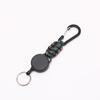 Outdoor Paracord Weaving Retractable Keyring with Easy-Pull Elastic Anti-Lost Steel Wire Buckle