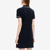 Fila Solid Color Casual Sports Polo Dress Women Dresses Black F11W228301FBK