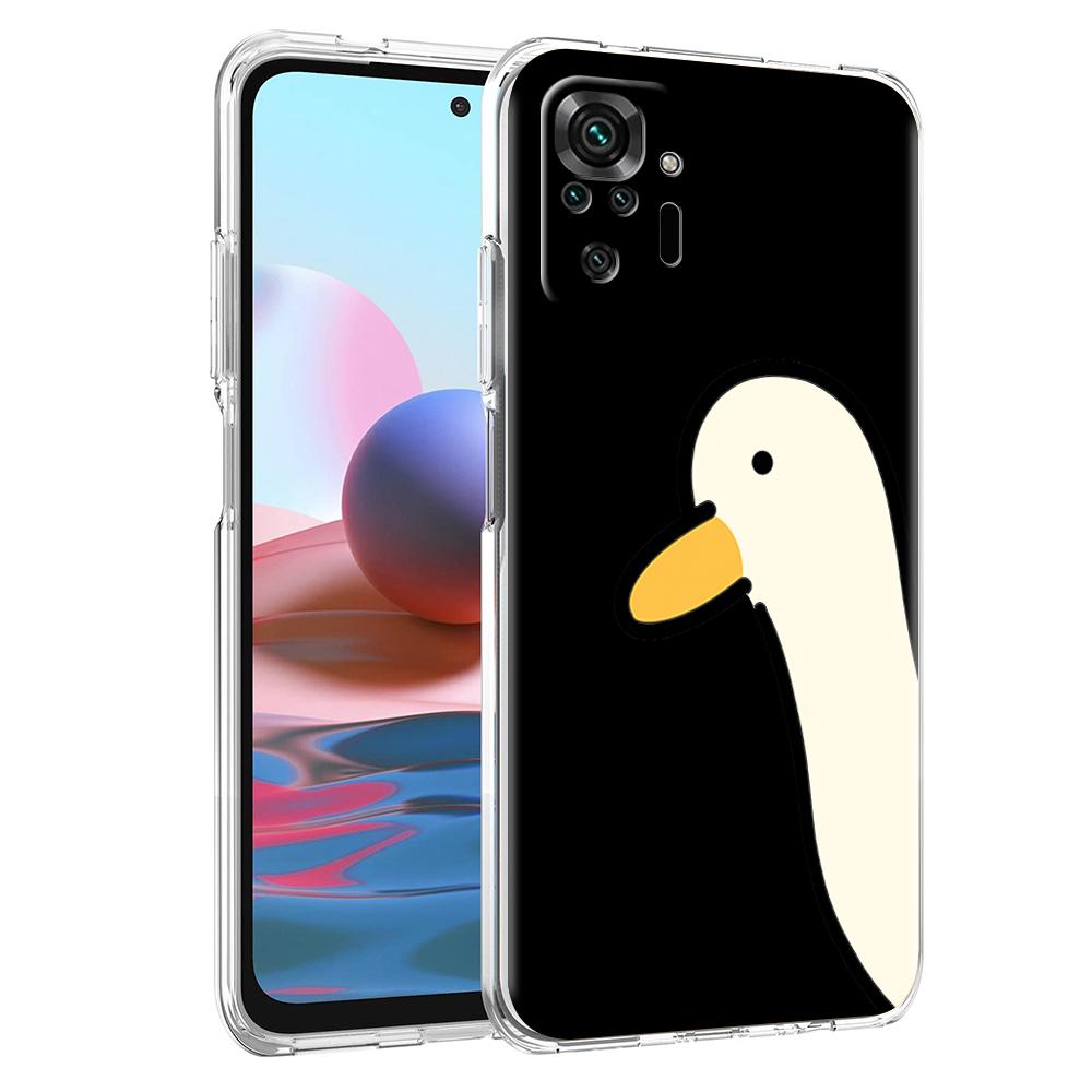 Cartoon Doubt Duck Phone Case For Xiaomi Redmi Note 12 4G 11 10 Pro 5G 10C 10S 9S 9 9T 8T 9C 9A 8 8A 7 K50 K40 Gaming Cover