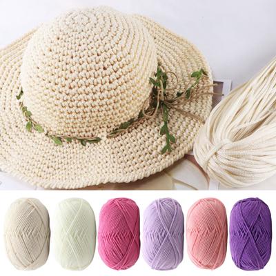 Knitting Wool Yarn Professional Ultra Soft Needlework DIY 4Ply Milk Cotton
