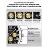 Man Wristwatch Fashion Luxury Waterproof Silicone Strap Quartz Men's Watches Sports Auto Date Chronograph Simple Clocks
