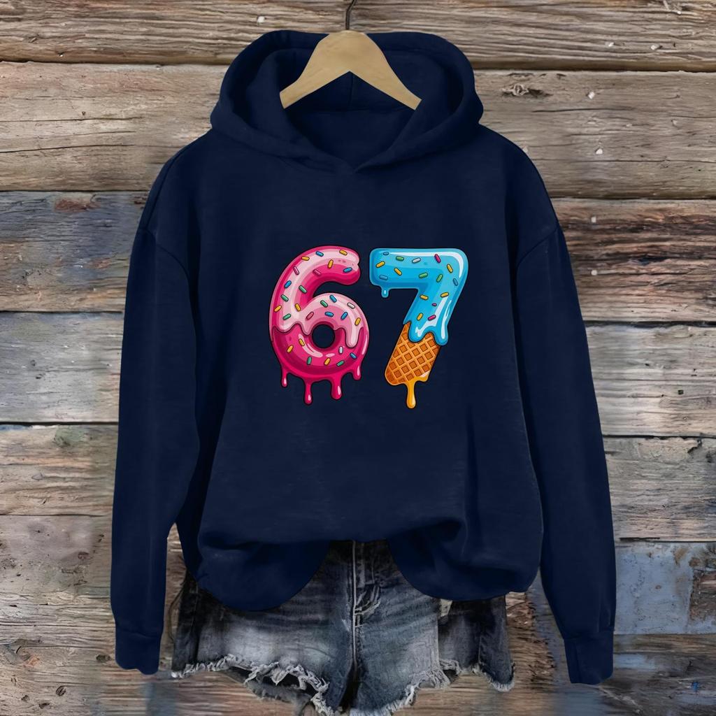 Women's Fashion Daily Versatile Casual Sweatshirts Long Sleeve Hooded Top Sweatshirts