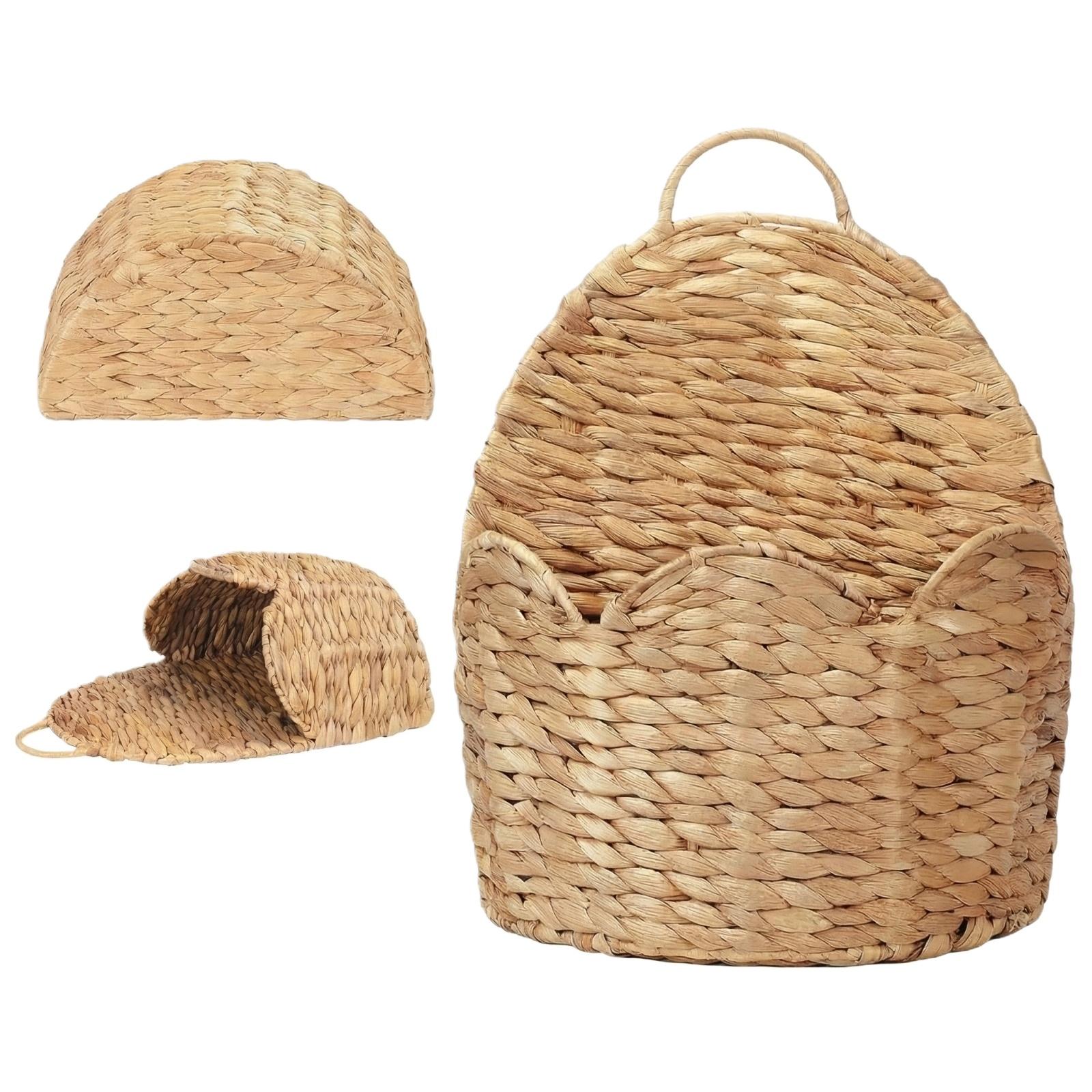 Gourd Grass Woven Storage Basket, Wall-mounted Basket, Woven Storage Basket, Wall-mounted Hand Basket, Living Room Entryway Wall Flower Basket