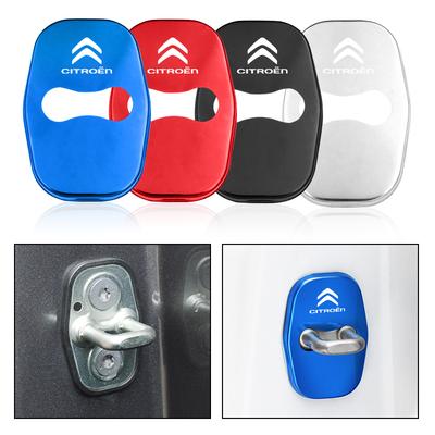 Anti-Rust Metal Car Door Lock Covers 4PCS Stickers, Designed for C4/C3/C5/C1/C2/Berlingo/Picasso/Saxo/DS3/Jumpy/C-Elysee