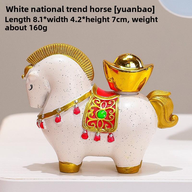 Achieve Success with Ease! Colorful Creative Miniature Horse Figurine for Office Desk, Creative Hand Figure, for Travel.