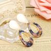 Girl All Matching Drop Water Oval Earrings Long Style Retro Earrings