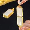 New Chinese Imitation Hetian Jade No Matter Brand Necklace Delicate Ice Through Men and Women Pendant Simple Atmosphere Clavicle Chain
