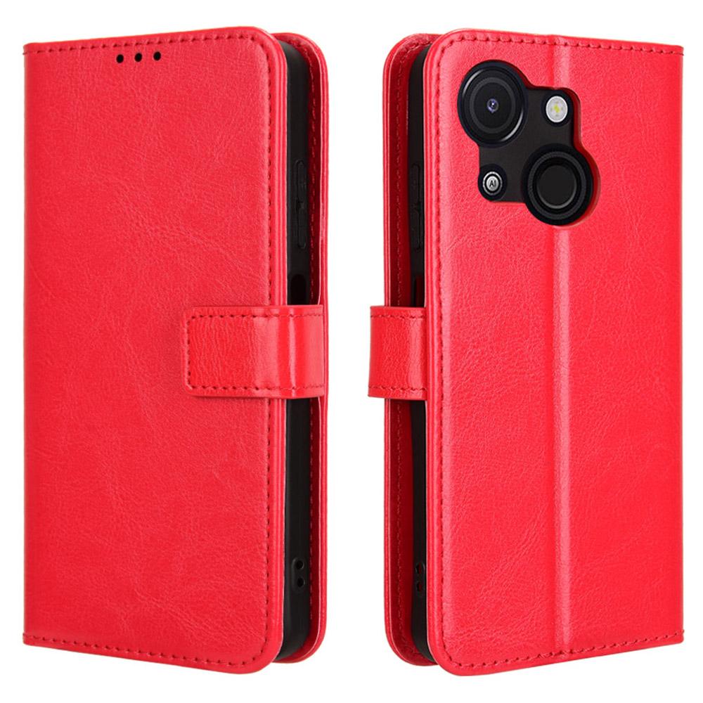 For itel A50C A669L Case Crazy Horse Texture PU Leather Phone Wallet Cover