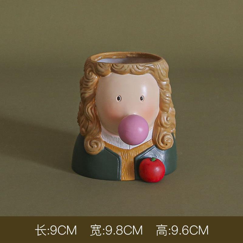 

1pc Succulent Flowerpot Nordic Minimalist Creative Cute Cartoon Plant Potted Plant Art Portrait Floral Decoration Ornament