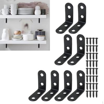 8 stück Winkel Klammern für Holz Möbel Ecke Klammer mit Schrauben Solide Metall Regal Unterstützung L