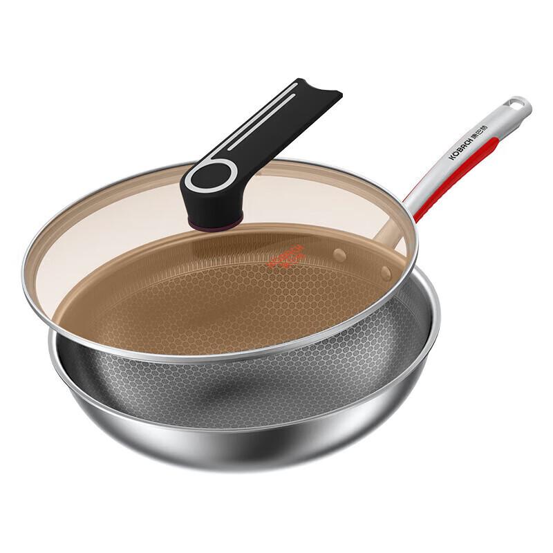 KOBACH 304 Stainless Steel Honeycomb Wok